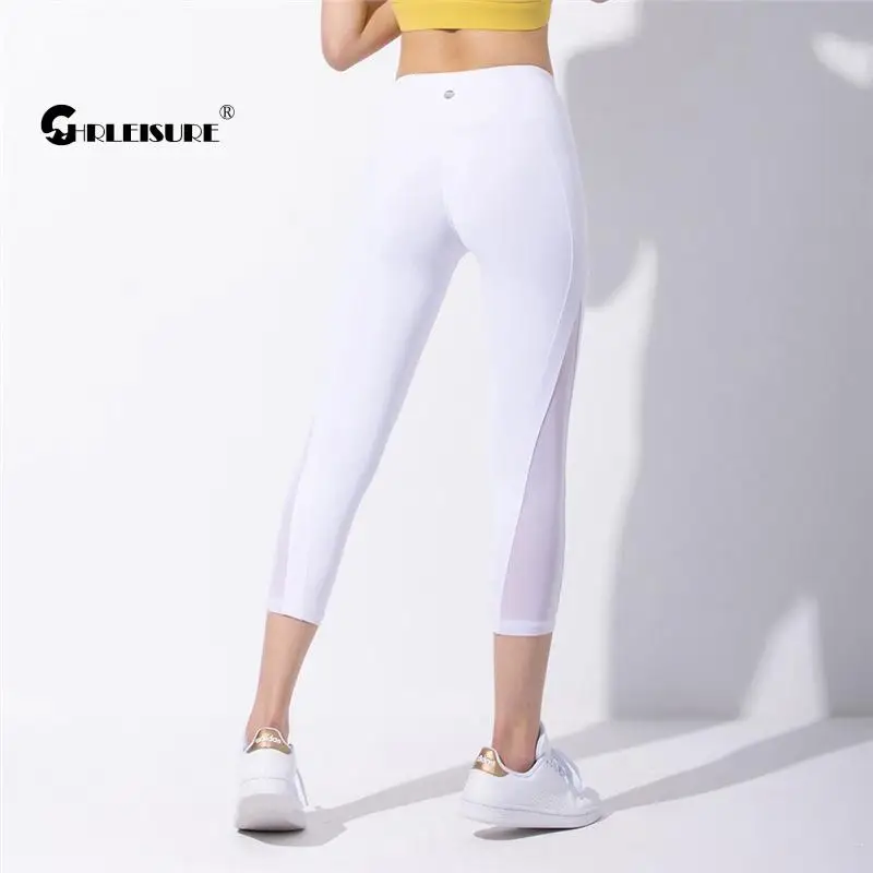 

CHRLEISURE Mesh Sport Leggings Sexy Peach Hip High Waist Hip Lift Breathable Quick Dry Yoga Pants Tight Gym Fitness Sportswear