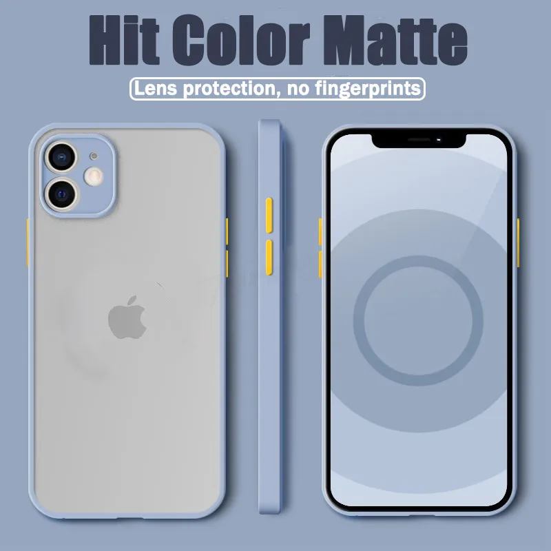 Матовый Прозрачный чехол-рамка для iPhone 13 12 Pro Max 8 7 Plus SE 2020 6 6S | Мобильные телефоны и