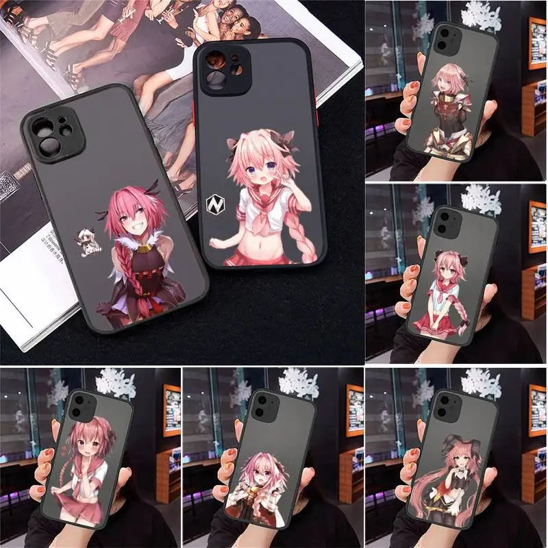 

Astolfo anime cute sexy girl Phone Case Matte Transparent for iPhone 7 8 11 12 s mini pro X XS XR MAX Plus Clear mobile bag