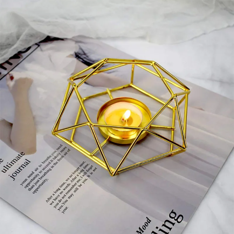 Подсвечник цветок стенд ароматерапия плита вечный Цветок Железный золотое