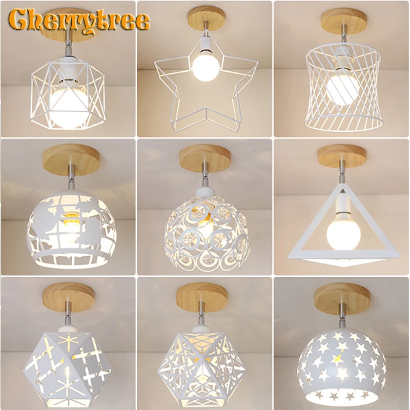 Скандинавские потолочные светильники ретро потолочный светильник стеклянный