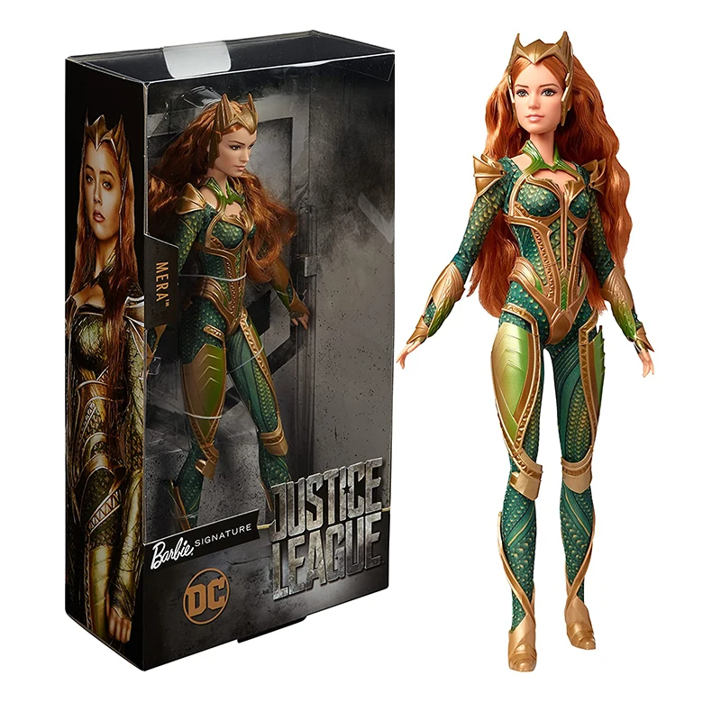 

Barbie Justice League Mera Movie Action Figure Doll Female Super Hero The Big Screen Princess Toys for Kids Birthday Gifts DYX58