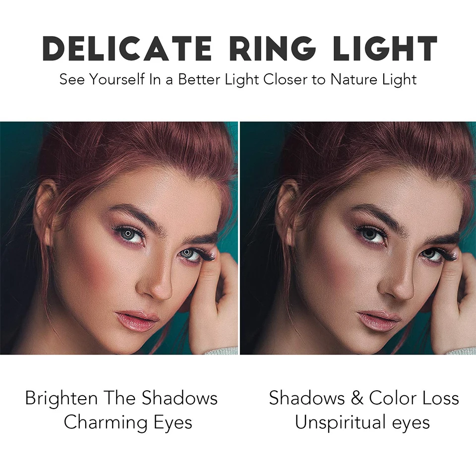 Ring Light Lamp Live COOK 26CM Photography Lighting Phone Ringlight Tripod Stand Photo Led Selfie Bluetooth