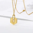 Шестиугольное колье с кулоном Тыква Женская цепочка на шею панк цепочка с вырезами готическое колье золотая цепочка рубиновое ожерелье ювелирное изделие 2021