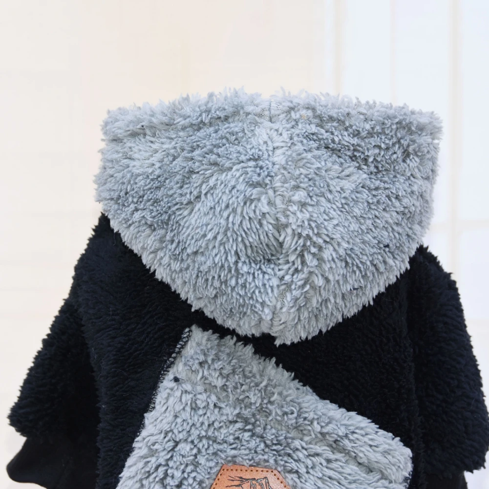 Одежда для домашних животных плюшевое хлопковое пальто с четырьмя ногами зимнее