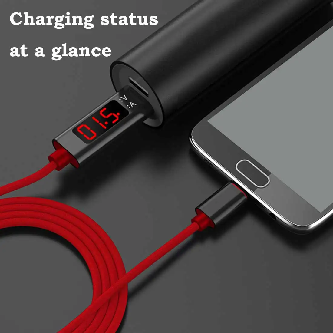

Fast Charging 1M USB For Type C Voltage Current Tester Meter Display Nylon Braided For Type-C Cable For Samsung S9/Android