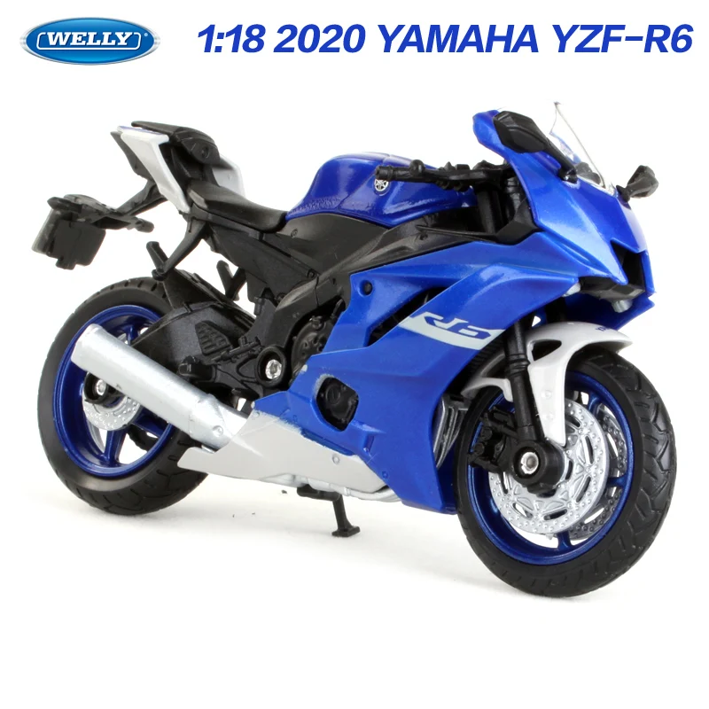 

Модель мотоцикла WELLY 1:18 2020 Yamaha, модель мотоцикла, литые под давлением игрушки, новая коробка, Бесплатная коллекция для дома, игрушка для дете...