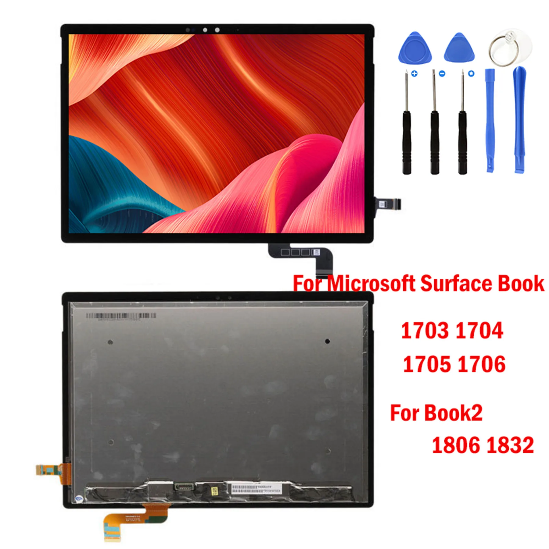 ЖК дисплей для Microsoft Surface Book1 Book 1 1703 1704 1705 1706 Book2 1806 1832 LCD дисплей|ЖК-экраны и панели