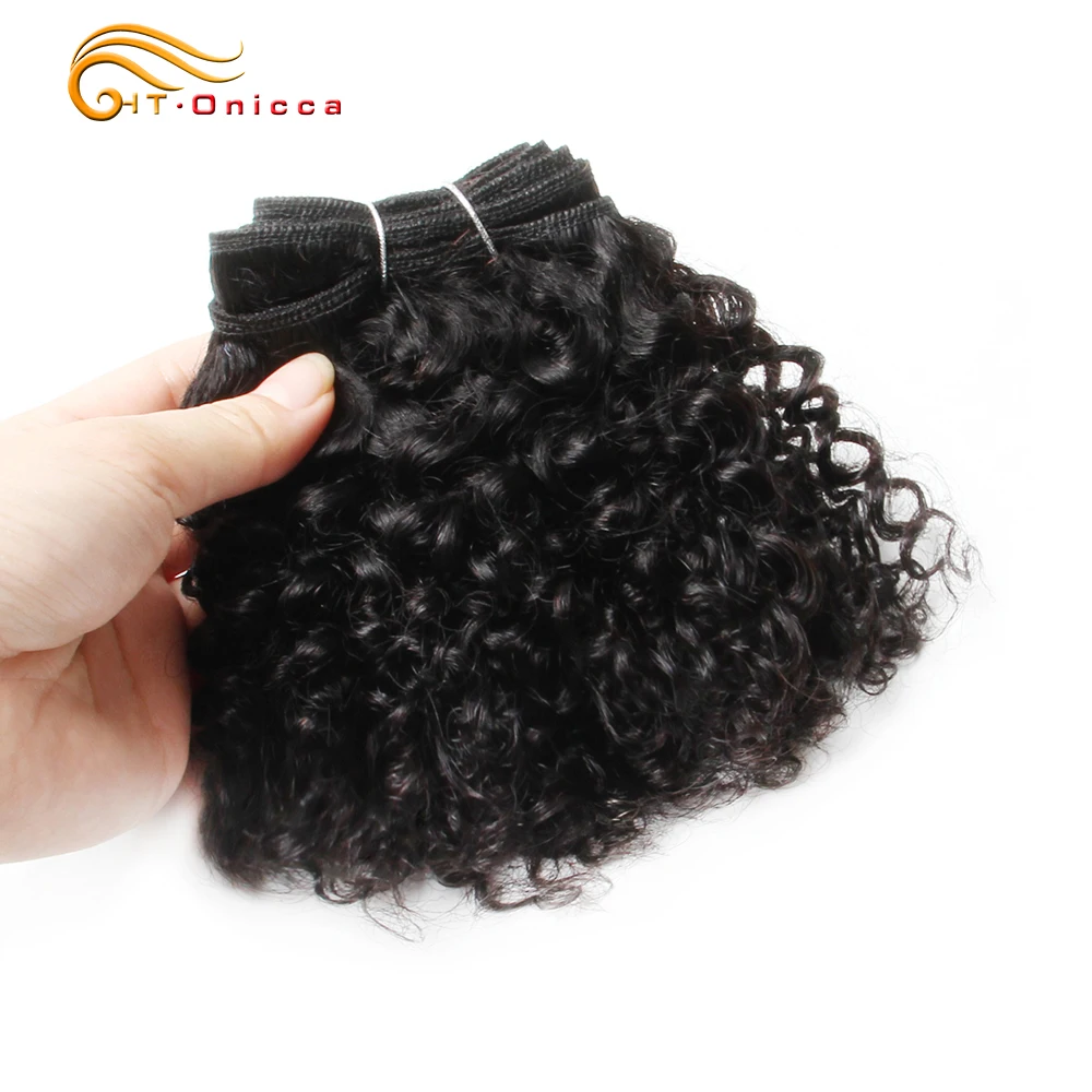 Пряди вьющихся волос Jerry Curl пряди человеческих Ombre цветные волосы Remy для