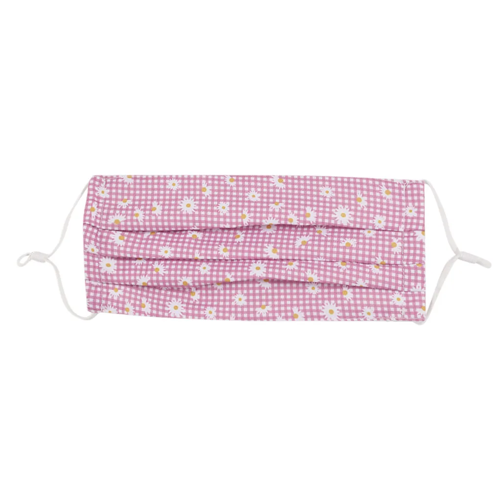 

5PC Mask + 10 Filters Cotton Washable Reusable Face Mask Fashion Print Colored Adult Filter Masks Mouth Mask With Design Masque
