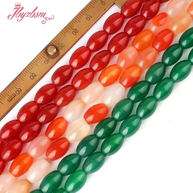 Бусины из натурального агата гладкие овальные бусины 8 х12 мм незакрепленные для