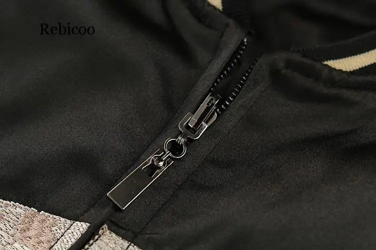 Куртка-бомбер женская демисезонная черная с вышивкой Феникс | Женская одежда