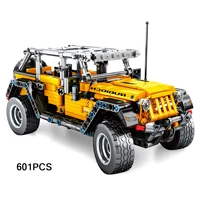 technics chrysler jeeps wranglers rubicon moc building block vehicle model bricks pull back car toys collection