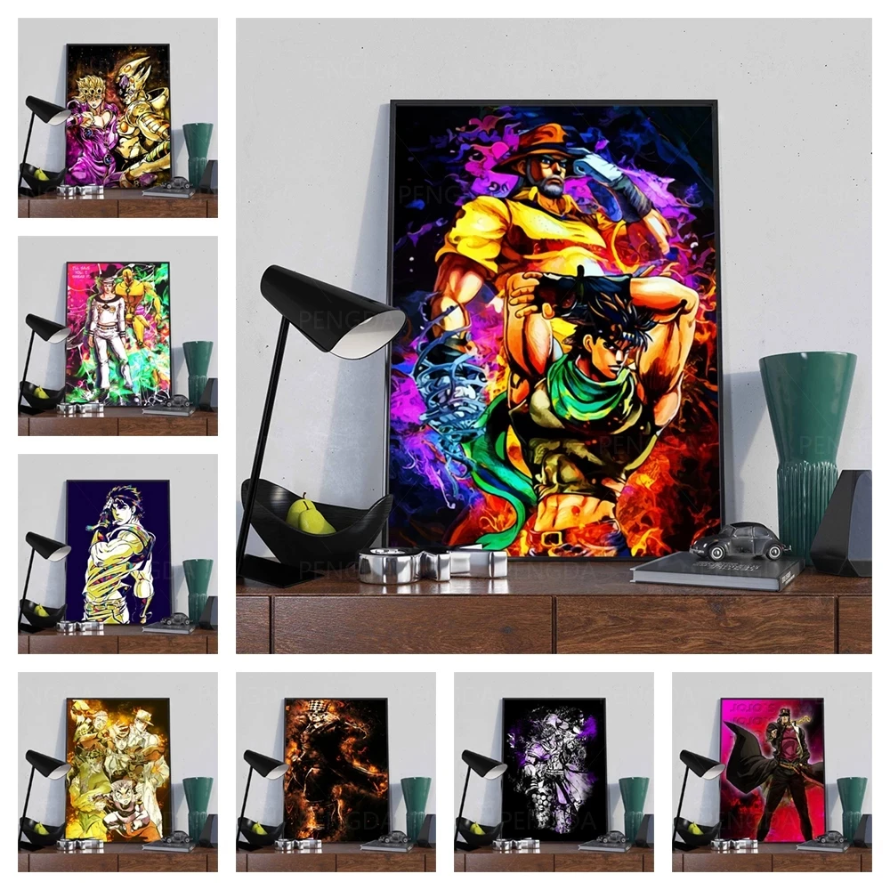 

Home Decor Canvas Japanese Anime Hd Printed JOJO Poster Painting Modern Wall Artwork HD Pictures Living Room Modular No Frame