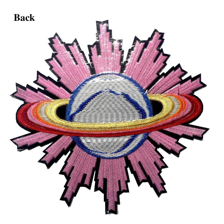 1 шт. хорошее качество Красочный космический корабль вышитая аппликация утюгом