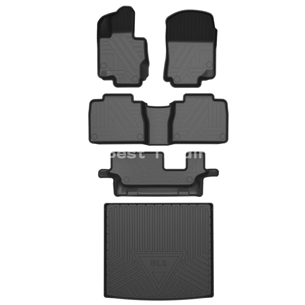 

TPE Car Floor Mat Trunk mat For Mercedes-Benz GLE 2020 7 seats Cars Accessories Styling Rubber Foot pad footpad