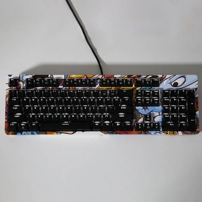 

Graffiti Version Game Mechanical Keyboard High and Low Key Design Two-Color Injection Programmable Keys Laptop Keyboard