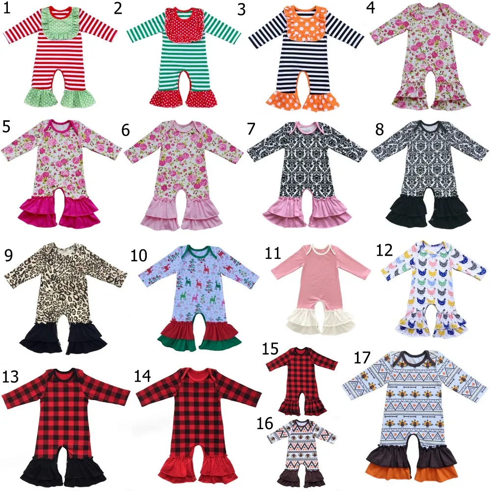 Комбинезон хлопковый с оборками на День Благодарения Рождество святого