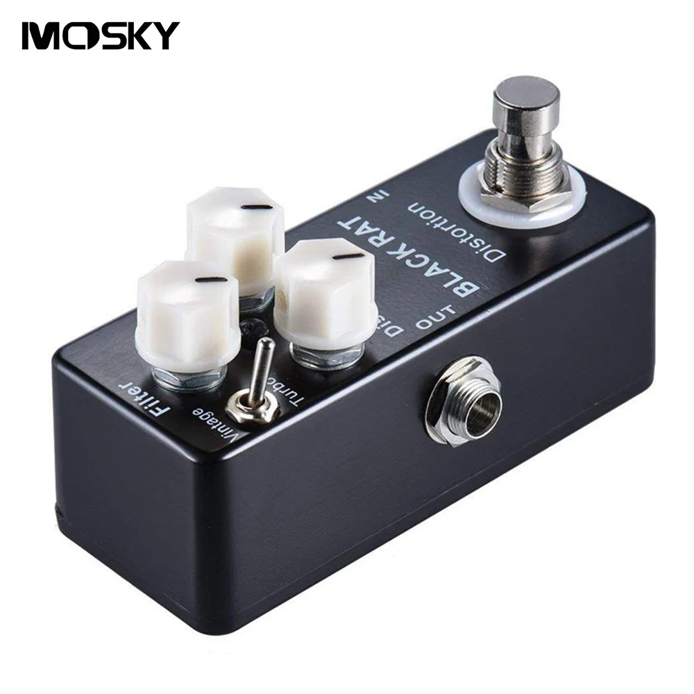 

MOSKY BLACK RAT Distortion Electric Guitar Pedal Effector True Bypass Classic T-turbo Tremolo Synthesizer Effector Double Bass