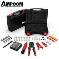 ampcom rj45 crimping tool kit professional computer maintenance lan cable tester punch down tool network repair tool set