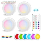 Светодиодный шкаф светильник батарея RGB Цвет Точечный светильник s светодиодный похлопывающими маленький ночной Светильник ing затемнения шкаф лампы для витрины