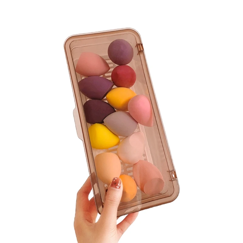 Новинка 2021 прозрачная коробка для хранения косметических кистей с крышкой