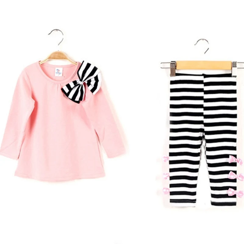 Новинка 2018 весенне-осенний костюм для маленьких девочек в европейском и