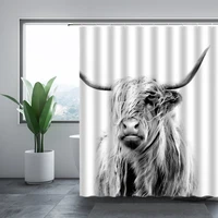 shower curtain highland cow waterproof cloth wildlife bathroom curtains animal bathtub decor with hooks bathroom shower curtains
