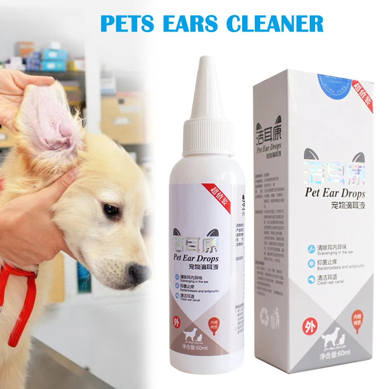 

Pet Ear drops Ear Cleaning Liquid Pet Cat Dog Auricular Mites Killer Puppy Kitten Non-toxic Ear Against Infection Supplies New