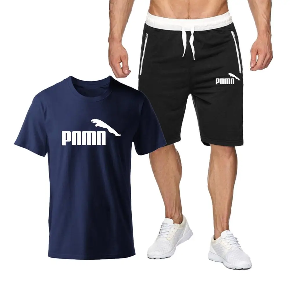 Комплект из 2 предметов модные шорты мужской спортивный костюм футболка и набор