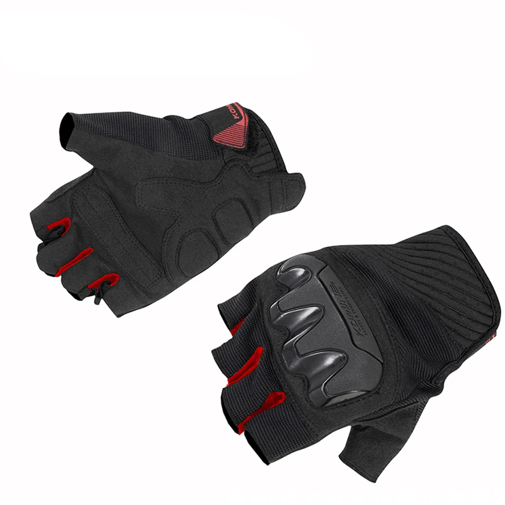 

Summer motorcycle mesh fingerless gloves race protection rubber GK-242