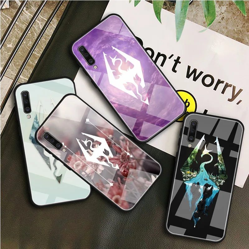 Чехол-накладка Skyrim для Samsung Galaxy A10E A10S A20E A20S A40 A50 A60 A70 A80 A6 A7 A8 2018 закаленное стекло |