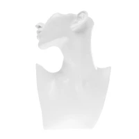 resin support display for jewelry bust form mannequin white