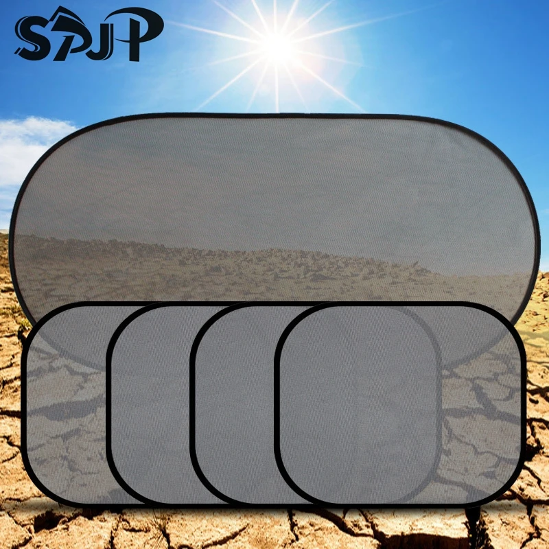 

5 piece Mesh Sun shade Car Sunshade Heat insulation Foldable sun shade Rear side block