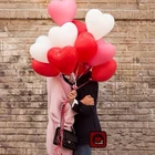 10 шт.лот, 12 дюймов, красные, розовые, белые гелиевые латексные воздушные шары с сердечками, украшение для свадьвечерние Дня Святого Валентина, надувные шары