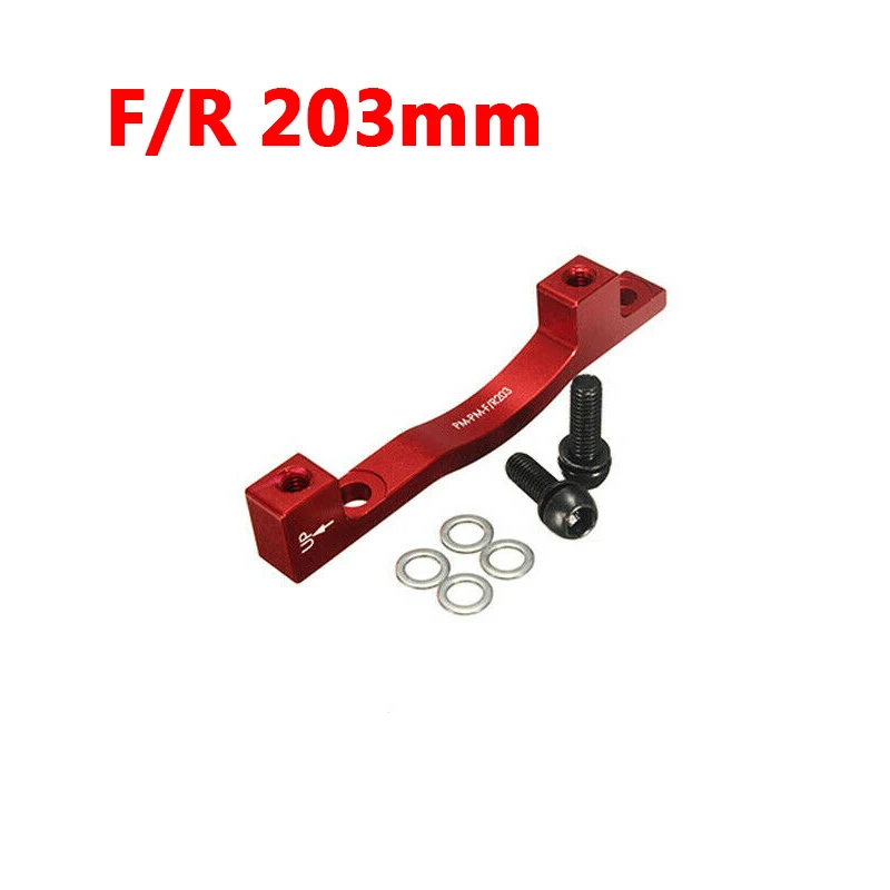 Red F-R203mm MTB велосипедный дисковый тормоз адаптер алюминиевый Маутейн велосипед дисковый тормоз ротор крепление передний задний суппорт 180/203 мм Аксессуары для велосипеда PM-PM - Цвет: Red F-R203mm