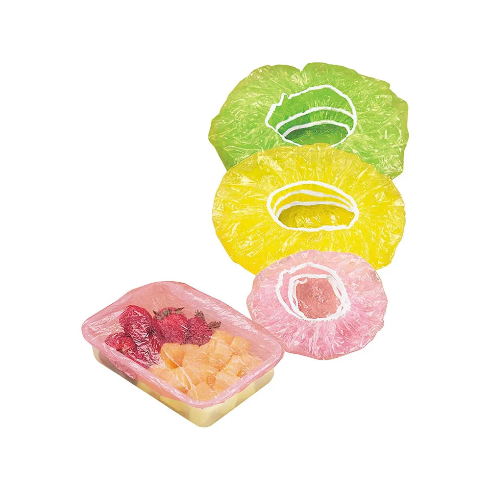 

Одноразовые пищевые крышки, эластичная пластиковая упаковка, 24 шт., для фруктов, мисок, чашек, колпачков, для хранения свежести в кухне
