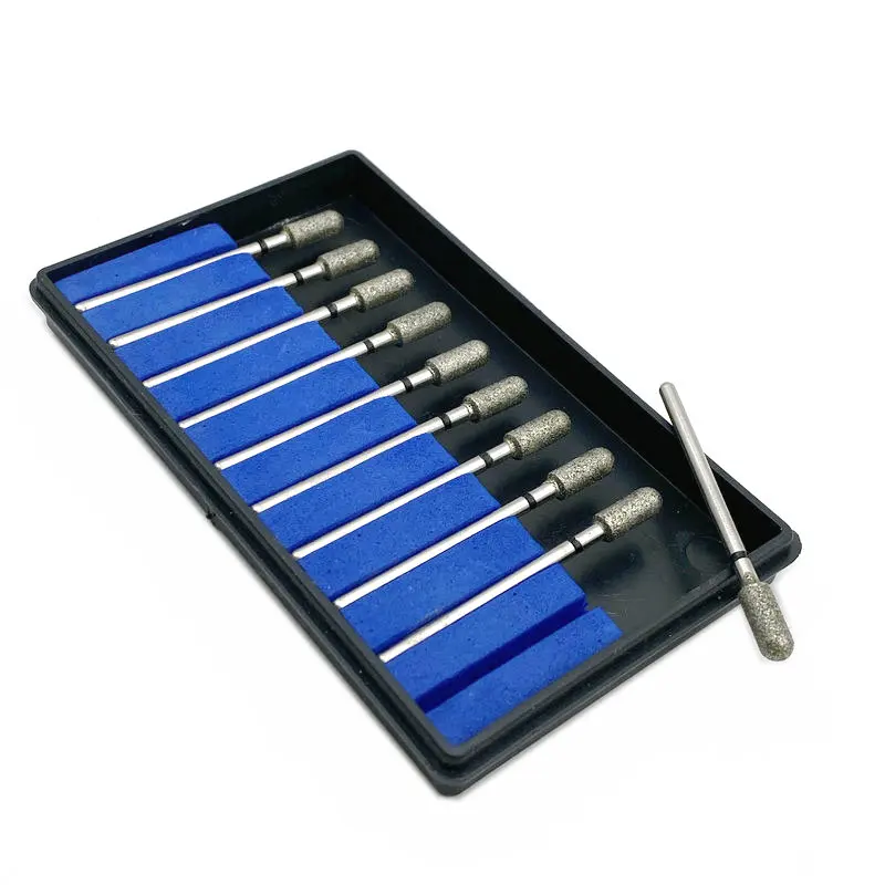 10 шт./компл. зубные алмазные шлифовальные сверла для низкоскоростного прямого