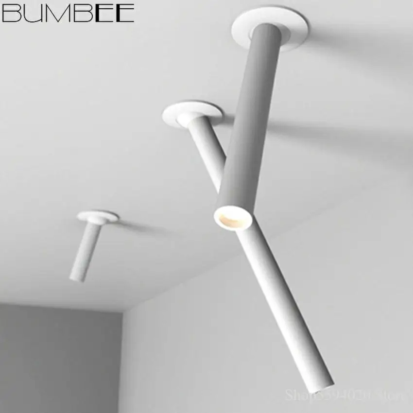 Современный светодиодный потолочный светильник диаметром лампа трубка для