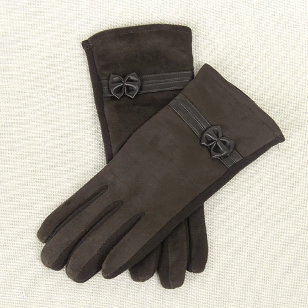 Перчатки женские зимние перчатки guantes 1 пара Новые модные зимние женские теплые перчатки для езды на велосипеде с бантом Mujer N1