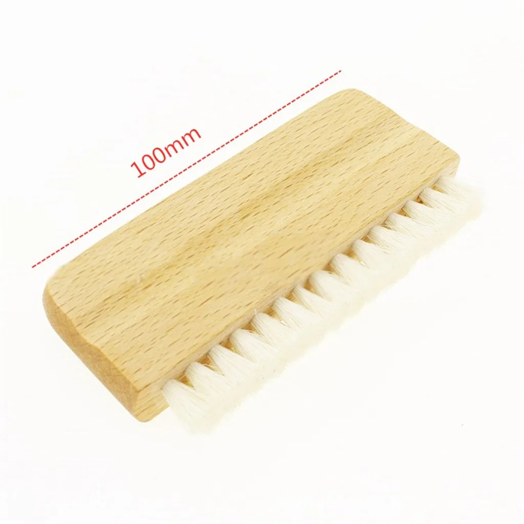 

1PC LP Vinyl Record Cleaning Brush Anti-static Goat Hair Wood Handle Brush Cleaner