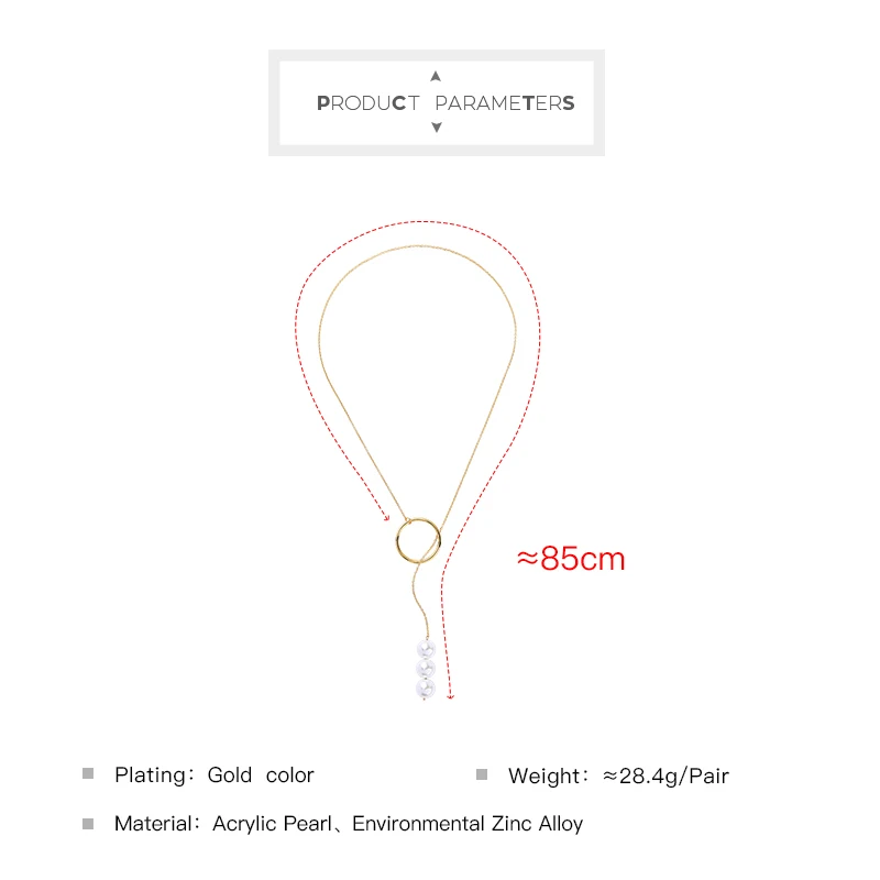 Золотой Цвет Круглый Круг имитация жемчуга кулон ожерелье для женщин Подарки