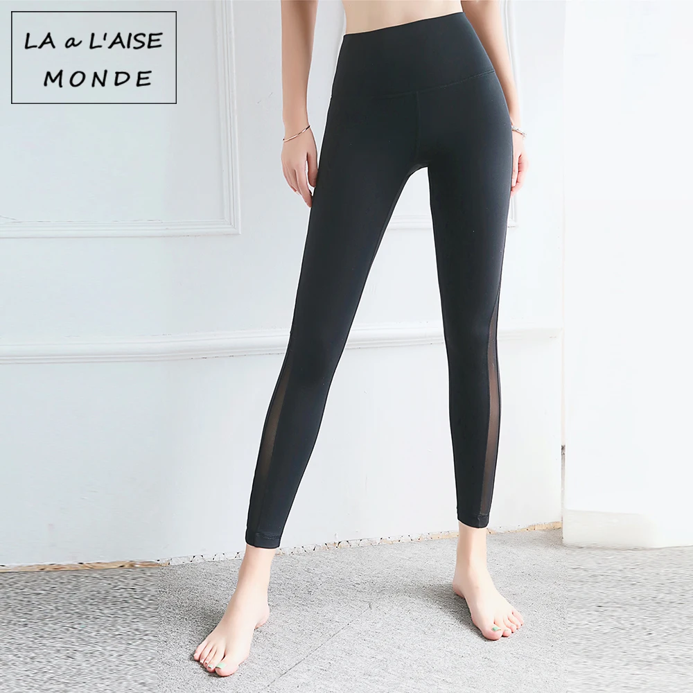 

New Mesh Push Up Leggings Sport Women Fitness High Waist Yoga Pants Hollow Out Sport Pants Women