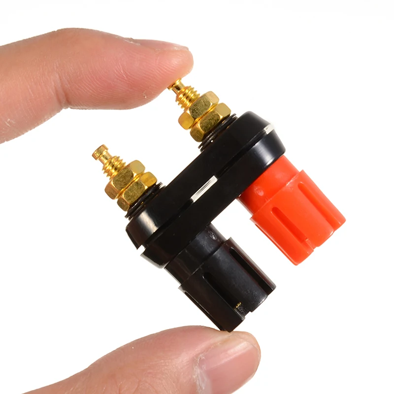 

10pcs Pure Copper Banana Plugs Jack Socket Couple Terminals Red Black Connector Amplifier Terminal Binding Post
