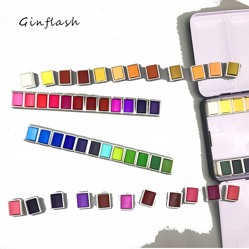 Набор для рисования акварелью гуашью набор с блеском 48 цветов 4 г на тюбик