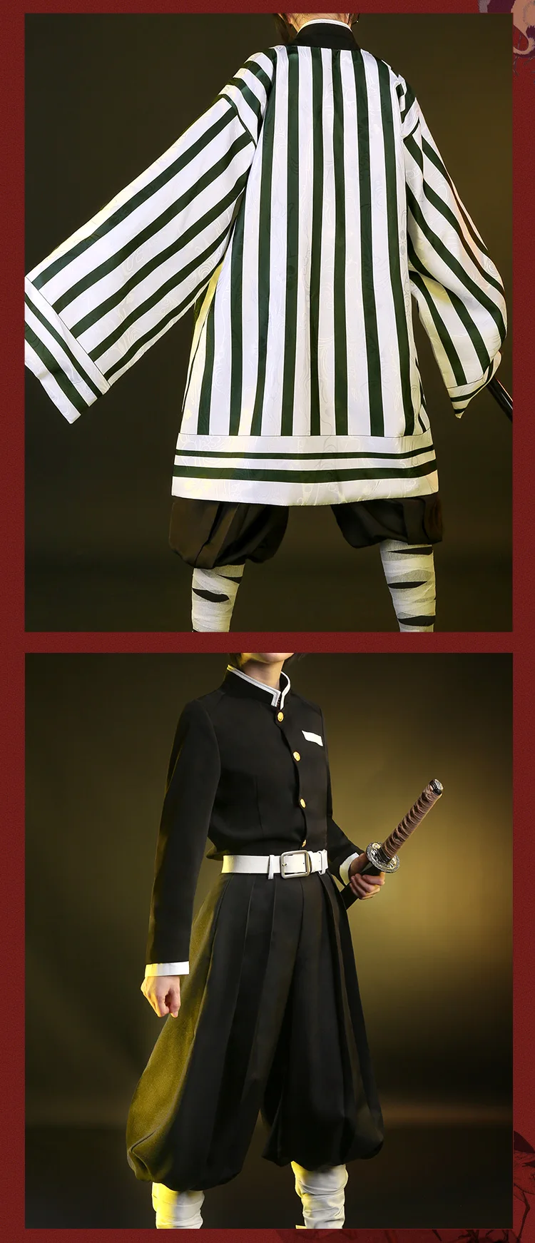 Аниме демон убийца Kimetsu no Yaiba Iguro Obanai Rengoku Shinjurou Косплей Костюм боевой костюм команда кимоно Униформа Хэллоуин Cos