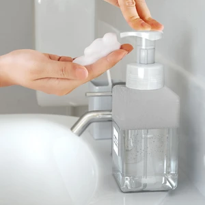 450ml Soap Foam Foaming Pump Empty Square Bottle Plastic Travel Bathroom Portable Soap Dispensers Shampoo Shower Gel Storage