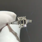 Женское Обручальное кольцо с муассанитом, серебро 925 пробы, 1 карат, 5 х7 мм, D