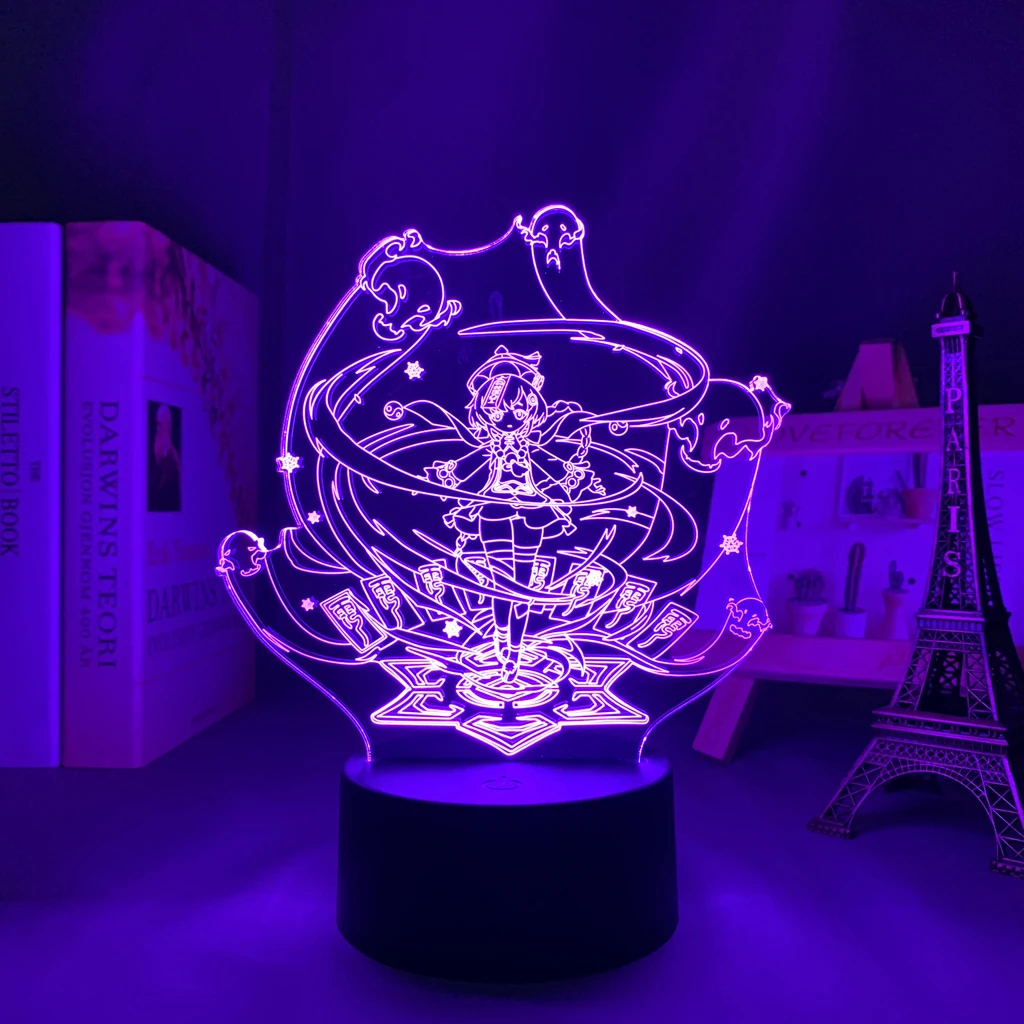 

3d Led Night Light Lamp Genshin Impact Xiao Acrylic Led Lamp Game Anime Room decoration Children's night light Primordial Shock