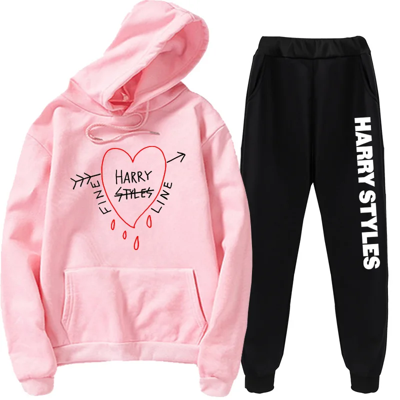 

2021 Winter Color Letter Printing Hip Hop Hooded Pullover Casual Korean Sportswear Loose Comfortable Hoodie + Pants Pullover